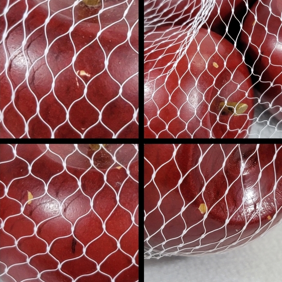 Lot Of 6 Vtg Wooden Decorative Apples - Picture 8 of 12